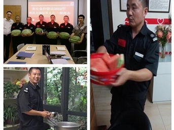 喜沁金沙物业:酷暑中为一线员工送去清凉